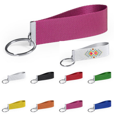 Porte-clés ruban couleur personnalisable publicitaire