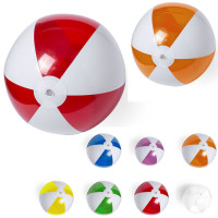 Ballon gonflable personnalisé logo pas cher bicolore plage et piscine