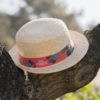 Chapeau style canotier mariage et fête personnalisable logo et texte