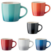 Mug avec dégradé de couleur personnalisé texte et logo