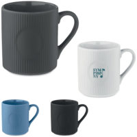 Mug gaufré côtelé personnalisé logo texte