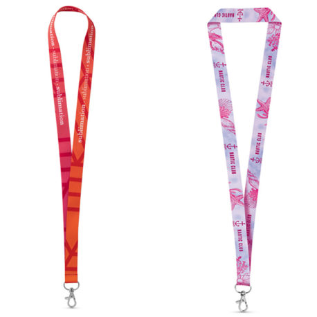 Cordon tour de cou porte badge personnalisé avec votre logo en sublimation