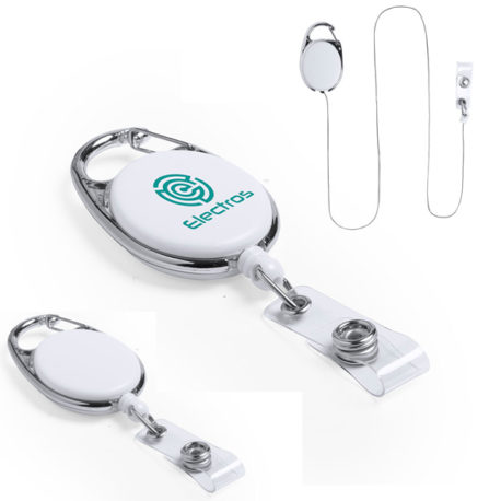 Porte-badge extensible rétractable personnalisé avec votre logo et texte par impression