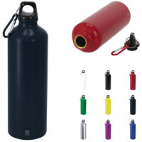 Grande gourde en métal personnalisée. Gourde grande contenance 800 ml personnalisable entreprise, association, sport ou particulier.