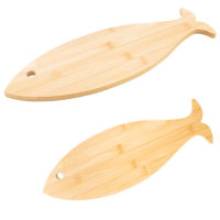 Grande planche à découper en forme de poisson gravé avec votre logo et ou texte. Planche présentation publicitaire