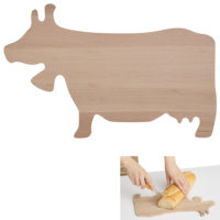 Planche à découper en forme de vache personnalisable logo et texte. Planche à formage personnalisable.