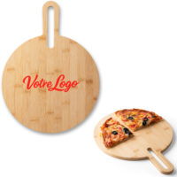 Planche à pizza et tarte flambée personnalisée par gravure de votre logo et ou texte