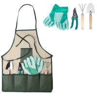 Tablier de jardinage avec set outils de jardin personnalisé avec votre logo et ou texte