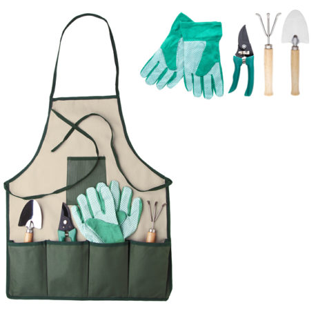 Tablier de jardinage avec set outils de jardin personnalisé avec votre logo et ou texte