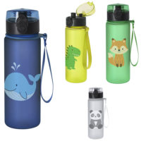 Gourde enfant avec dessin animaux (dragon, baleine, renard, panda) personnalisé avec votre logo et ou texte