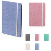 Carnet A5 personnalisé avec couverture en coton recyclé couleur - Chancy