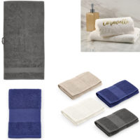 Serviette de toilette personnalisée logo ou prénom pas cher
